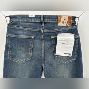 Ovadia New York 001 Skinny Dark Wash Blue Jeans Size 34x33 $250 NWT (A4)